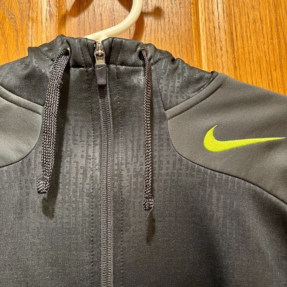 Nike Therma-Fit Black & Gray Fleece Lined Full Zip Sweatshirt - Size Large - Picture 3 of 12